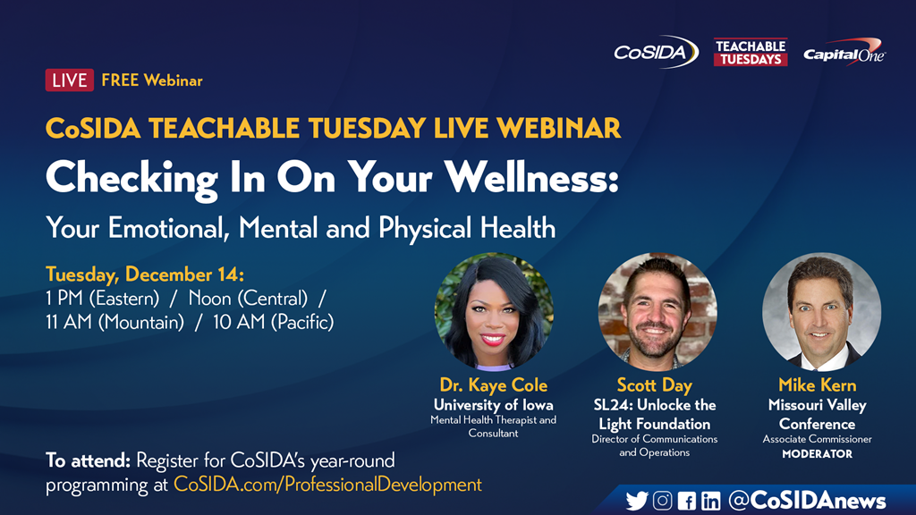 Join Us! Live Capital One Webinar – Checking in On Your Wellness: Your Emotional, Mental and Physical Health